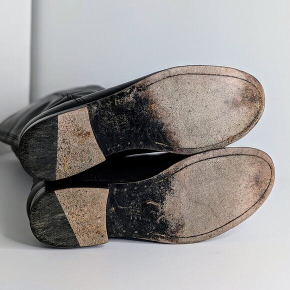 Frye Boots Melissa Button 2 75477 Womens 8 Black Tall Knee High Riding Extended - Picture 12 of 16